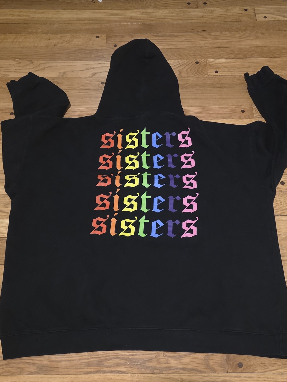 James Charles Sisters Apparel Rainbow Logo Hoodie Black 3XL EUC